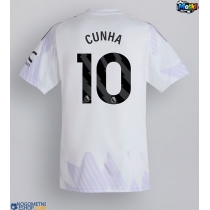 Moški Nogometni dresi Manchester United Matheus Cunha #10 Gostujoči 2025-26 Kratek Rokav